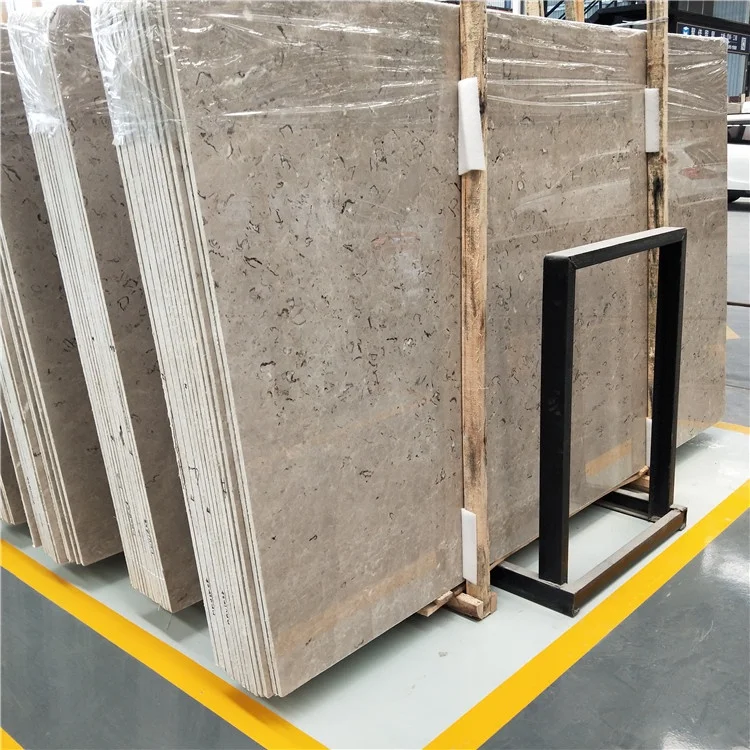 product home decoration beige floor tiles slab indoor wall living room marble-3