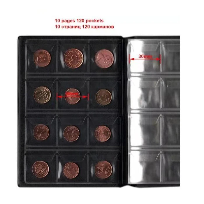 Альбом для коллекционирования монет, держатель для коллекционеров, книга для хранения монет