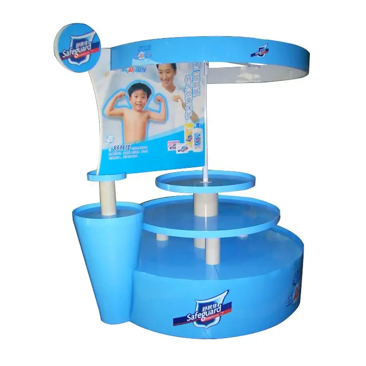 Daily necessities and skin care products blue promotion Gondola display stand120210