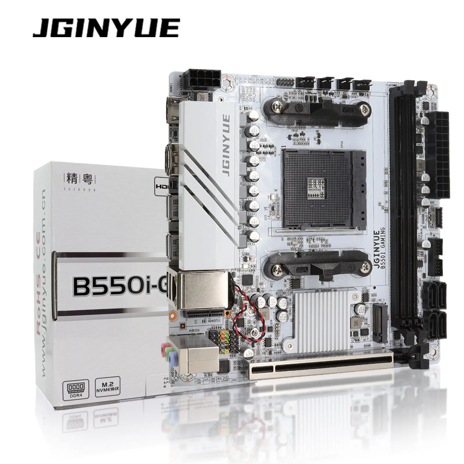 JGINYUE B550I Gaming Mini ITX Motherboard for AMD R5 4000/5000