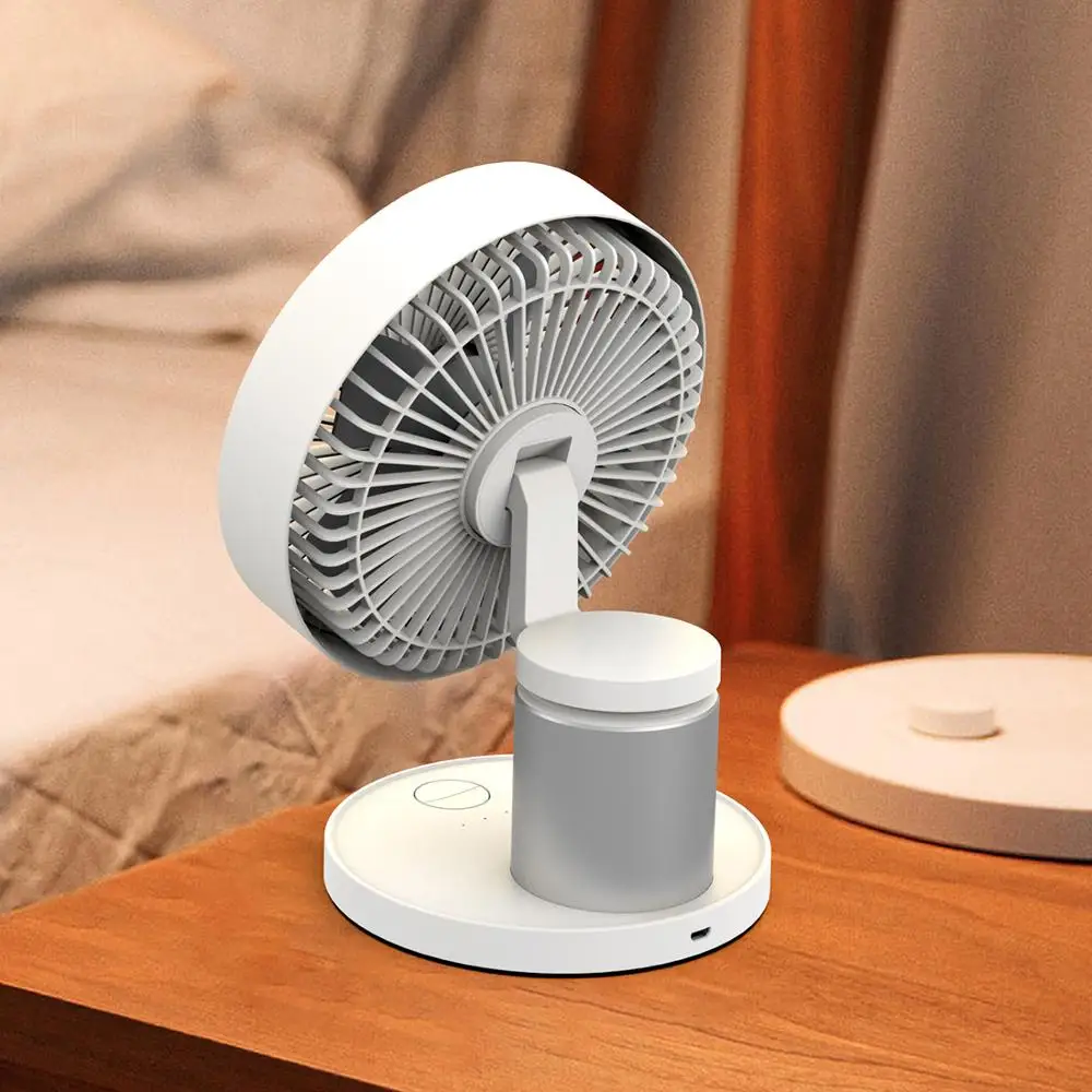 Mini Oscillating Desk Fan Portable Auto Rotating Table Fan for Home Office Bedroom USB Plastic Mechanical Ce Commercial Hotel