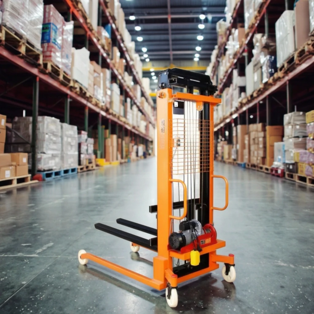 Electric Forklift Duct Installation Lift Brick Loading Machine Fire Pipe Lifting Machine AWD Drive 60CM Aisle Width