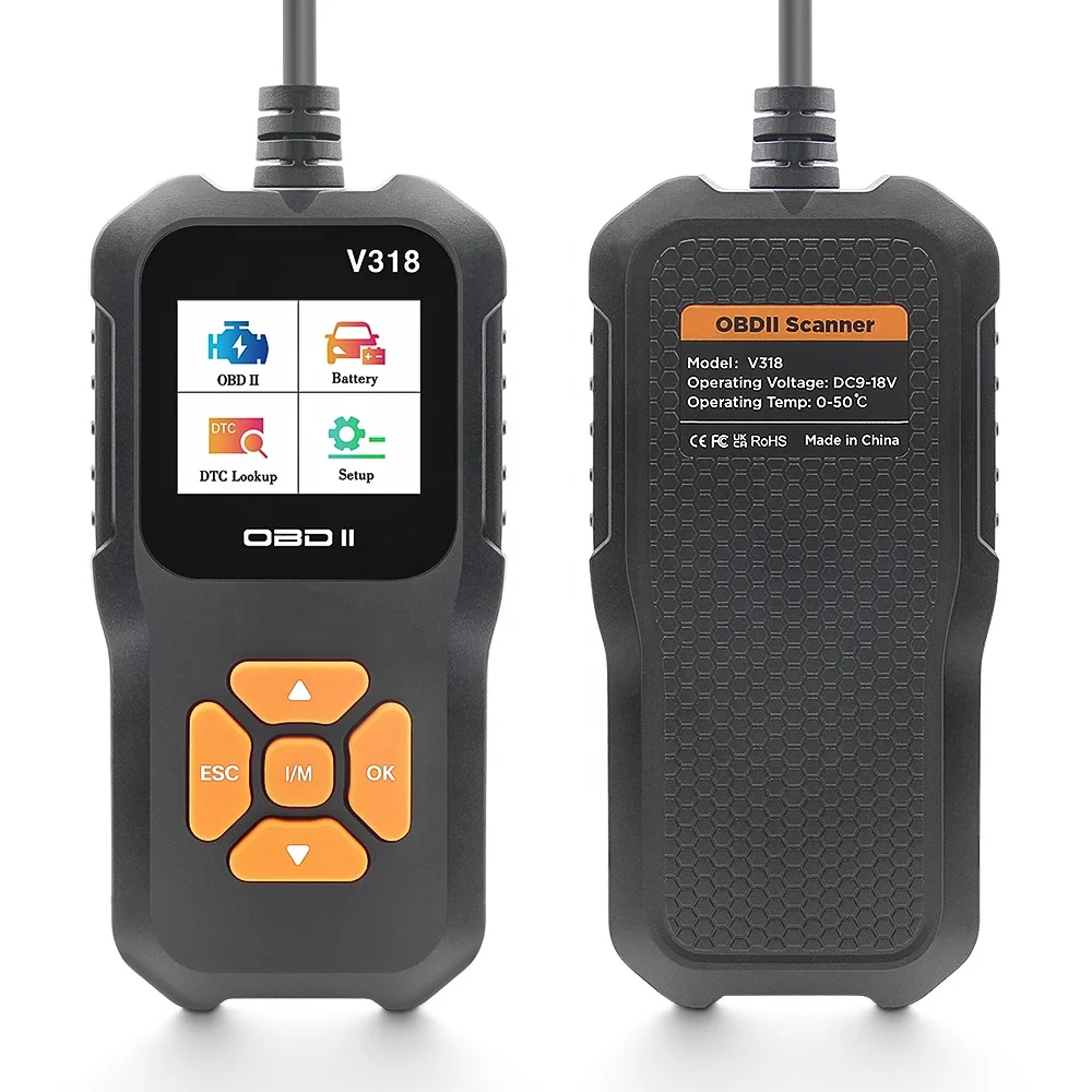 Scanner OBD2 V318 Con Display 1,8'' – Lettore Diagnostico Auto E Moto In 10 Lingue, Cancella Errori