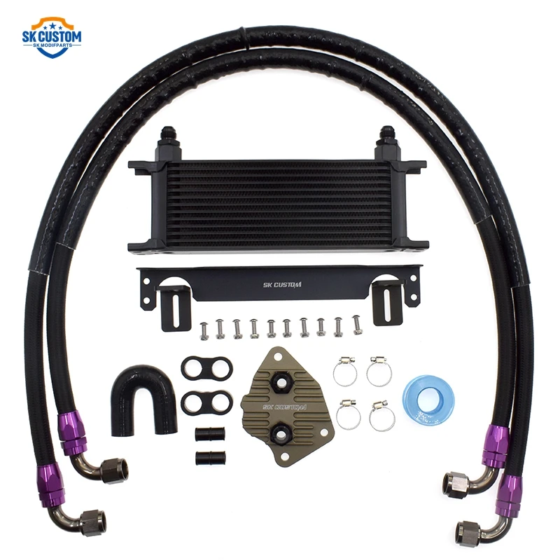 SK Custom Square Type Transmission Oil Cooler Kit For Mazda 3 2017-2021 CX5 2015-2021 Mazda 6 CX3