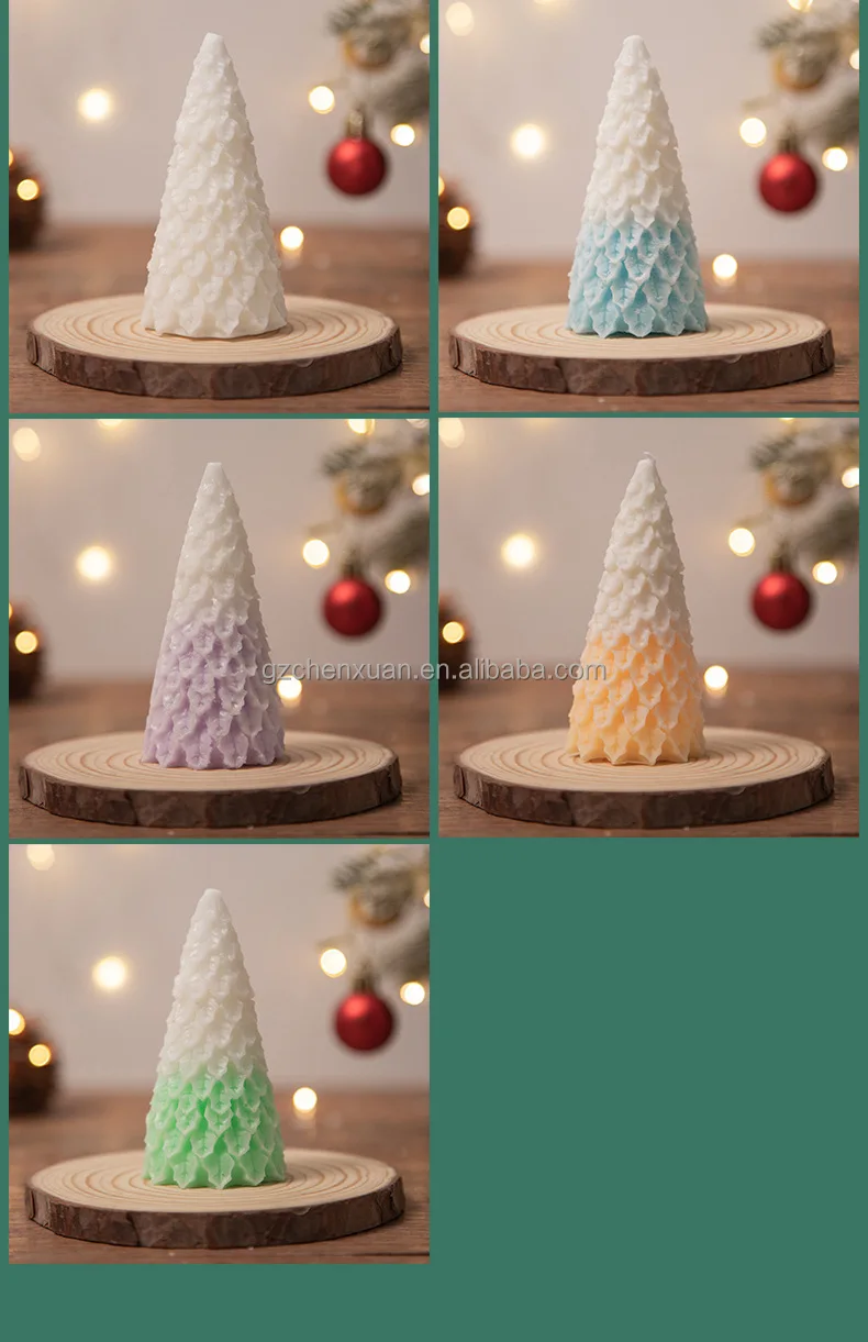 Christmas Tree Scented Candles With Hand Ts Diy Creative Handmade Candles Ornaments Festive 6156