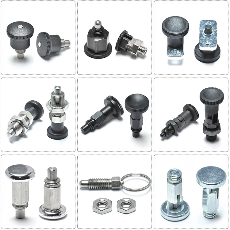 Locking Knob Plunger Spring Knob Plunger Positioning Pins Lock Pin Bolt Fine Thread Screw Indexing Plungers Pin