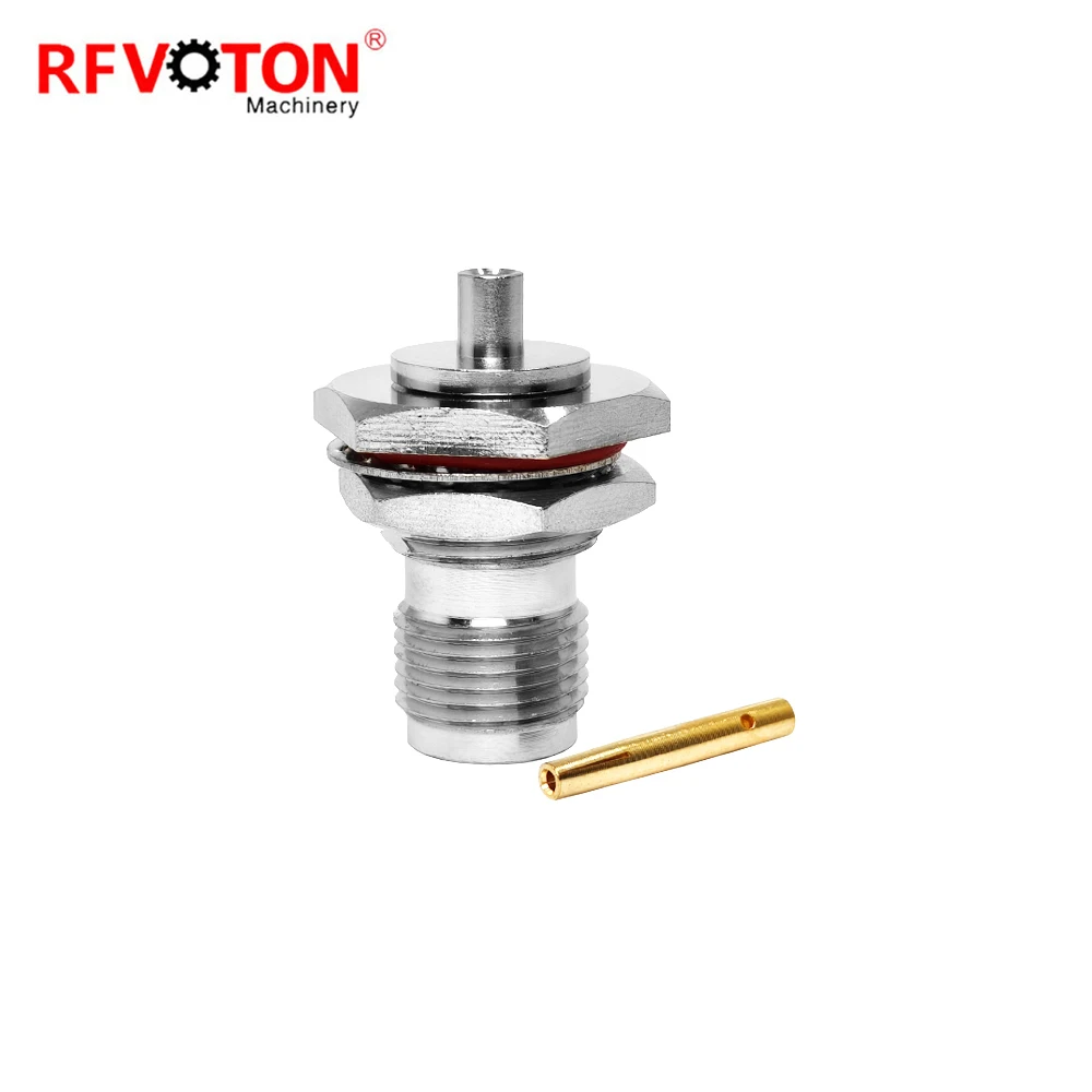 Factory Supply Tnc Female Jack Hembra Socket Straight Bulkhead Waterproof Solder Welding Rg141 Rg402 Cable  Rf Coaxial Connector