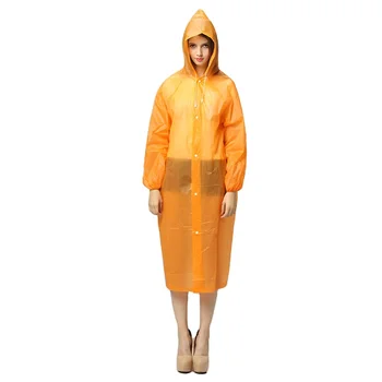 factory  direct supply high quality  hot selling non  disposable raincoat portable transparent thickened adult plastic raincoat