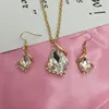 Pink - Gold Teardrop