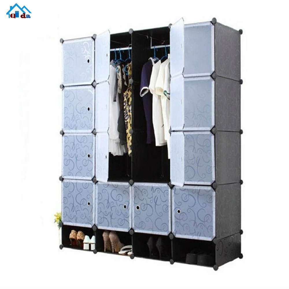 Simple Wardrobes PVC Fold Portable Storage Cabinet Dormitory Steel Frame Assembly Student Wardrobe