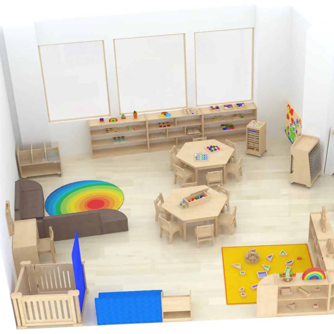 Birch Plywood Material Kids Educational Montessori Classroom Furniture for Montessori School