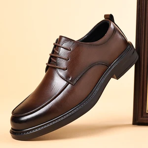 Custom Logo Plus Size Dress Oxford Shoes Men Genuine Leather Formal Business Shoes