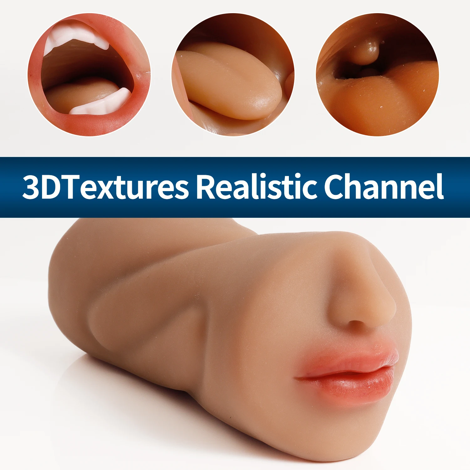 1.69磅棕色深喉口腔阴道肛门3In1手淫器真实纹理男性口袋男性性玩具, You can get more details about 1.69磅棕色...