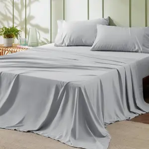 Wholesale Organic Solid 100% Bamboo Bedding Set Bamboo Bed Sheets for Home and Hotel