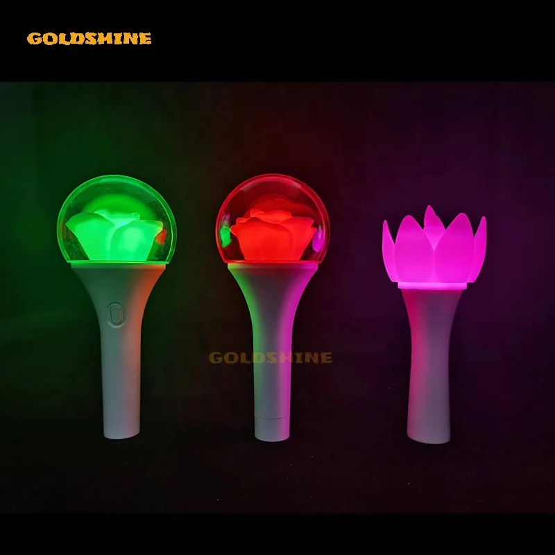 Custom Kpop Light Stick Led Idol Concert Lightstick Cheering Fans Hand Light Stick for Events Flower Shaped LED Light Sticks