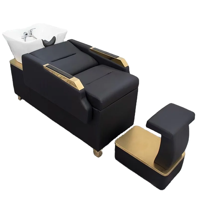 Хорошее качество, искусственная кожа, Парикмахерская, элегантный дизайн, установка для мытья шампуня, раковина