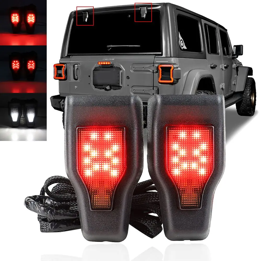 Smoked LED Tailgate Rear Brake Running Light Stop Reverse Lamp For 2018 2019 2020 JL Accessories