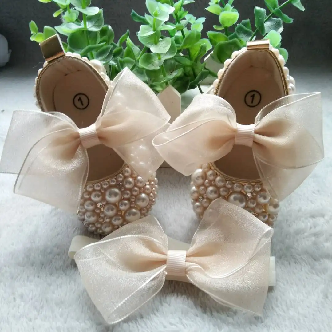 Cute Crib Shoes for Newborn Infant Baby Shoes for Baptism 