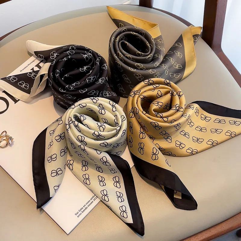 Wholesale Brand Printing Silky Scarf Head Bandana Scarves Luxury Women ...