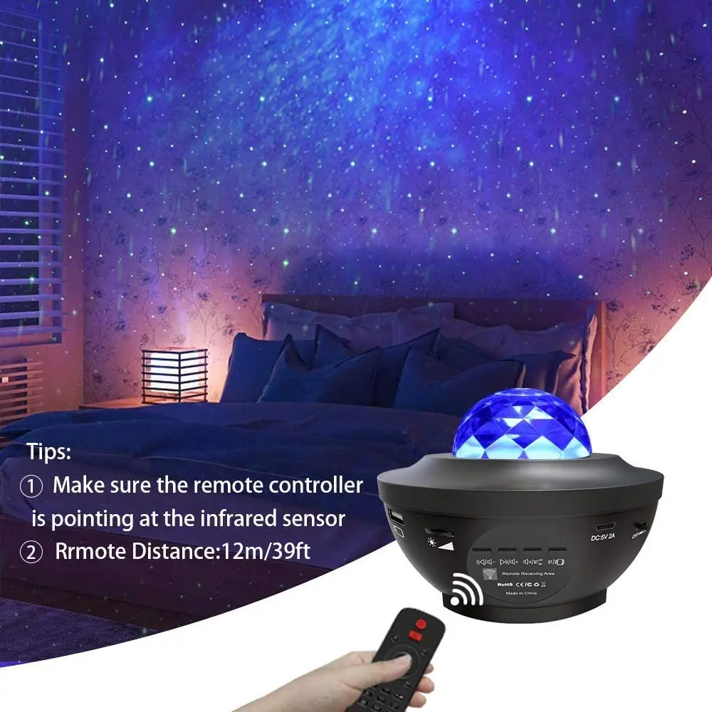 Galaxy Star Projector 3 in 1 Projector LED Nebula Cloud Night Light Lamp with Blue-tooth Music Speaker