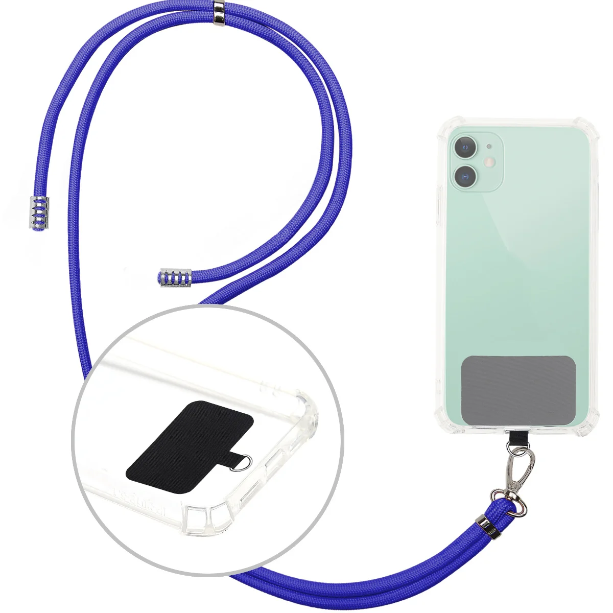 AilesTecca Phone Lanyard Neck Strap Tether Key Chain Holder Phone Case  Anchor for iPhone 17 16 15 14 13 12 11 Xs Xr Pro Max