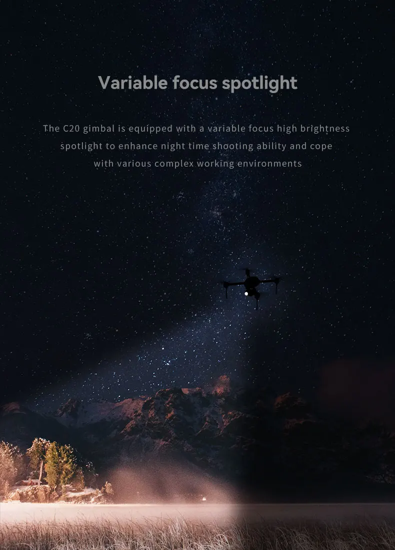 Skydroid C20 Gimbal kamera ile Agricultural Zoom üç eksenli gece görüş uzaktan kumanda tarım VTOL İha için
