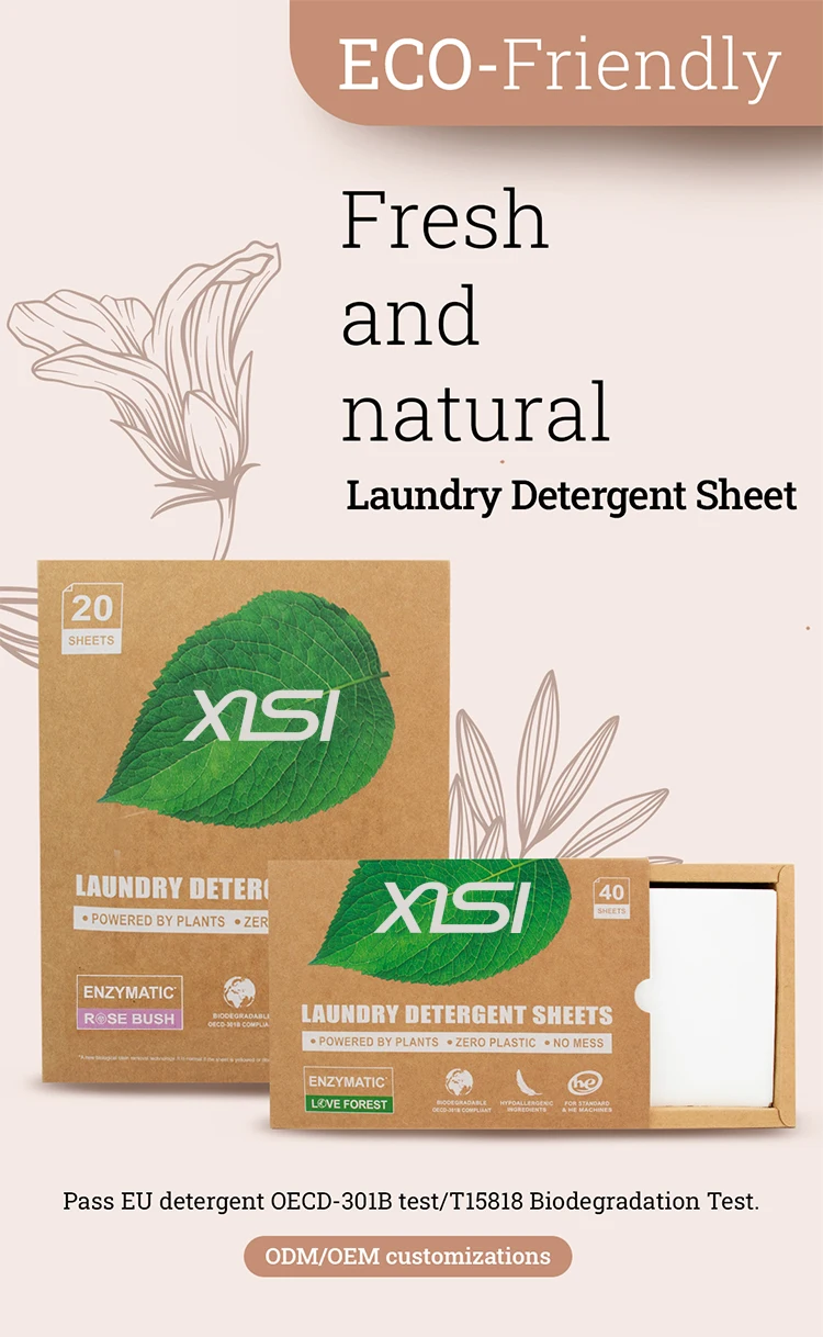 Detergent Tablets Eco Friendly Laundry Detergent Sheets For Clothes