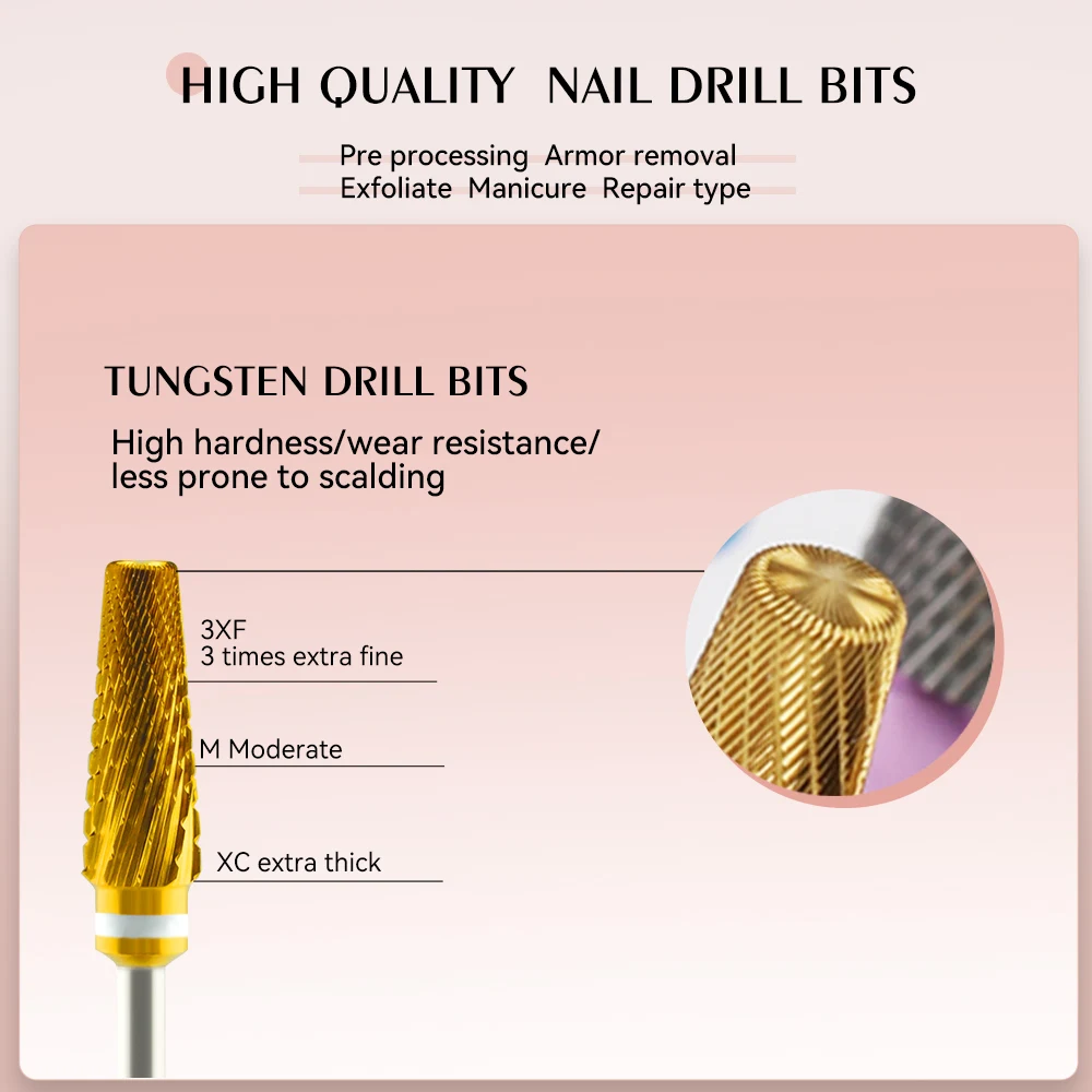 Новое поступление Бочкообразное сверло 3/32 6 мм с индивидуальным логотипом для маникюрного инструмента карбидные вольфрамовые сверла