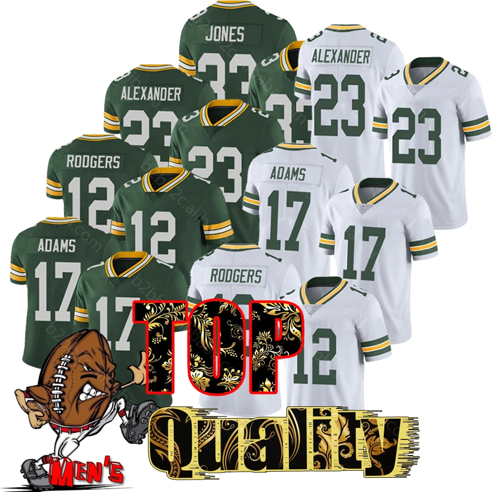 Wholesale Men's 9 WATSON 12 Aaron Rodgers 23 Jaire Alexander 33 Aaron Jones  18 Randall Cobb Football Jersey Stich S-3XL From m.