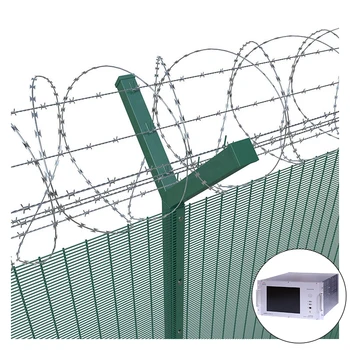 Welded Perimeter Fence Panel On The Wall, For Prision Security and Others