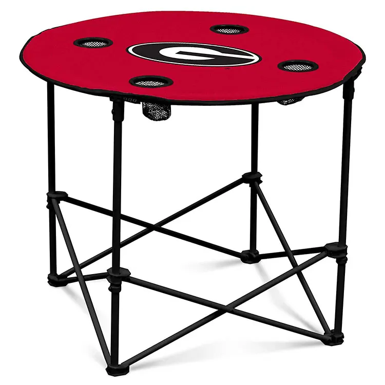 Foldable Lightweight Stackable Waterproof BBQ Picnic Roll Fold Camping Table Compact Portable Outdoor Iron Furniture Courtyard