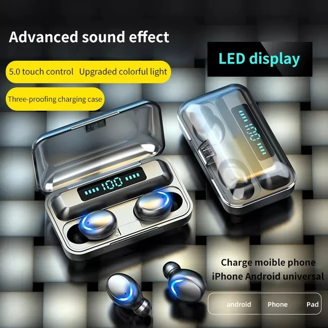 Водонепроницаемая беспроводная гарнитура True bt, шумоподавляющие Игровые наушники f9, Tws наушники для мобильных телефонов, наушники