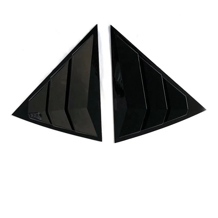 TIYPEOR Pair Rear Left and Right Side Vent Window Quarter Louver Cover Trim for Hyundai Venue 2019+ - Car Exterior Accessories