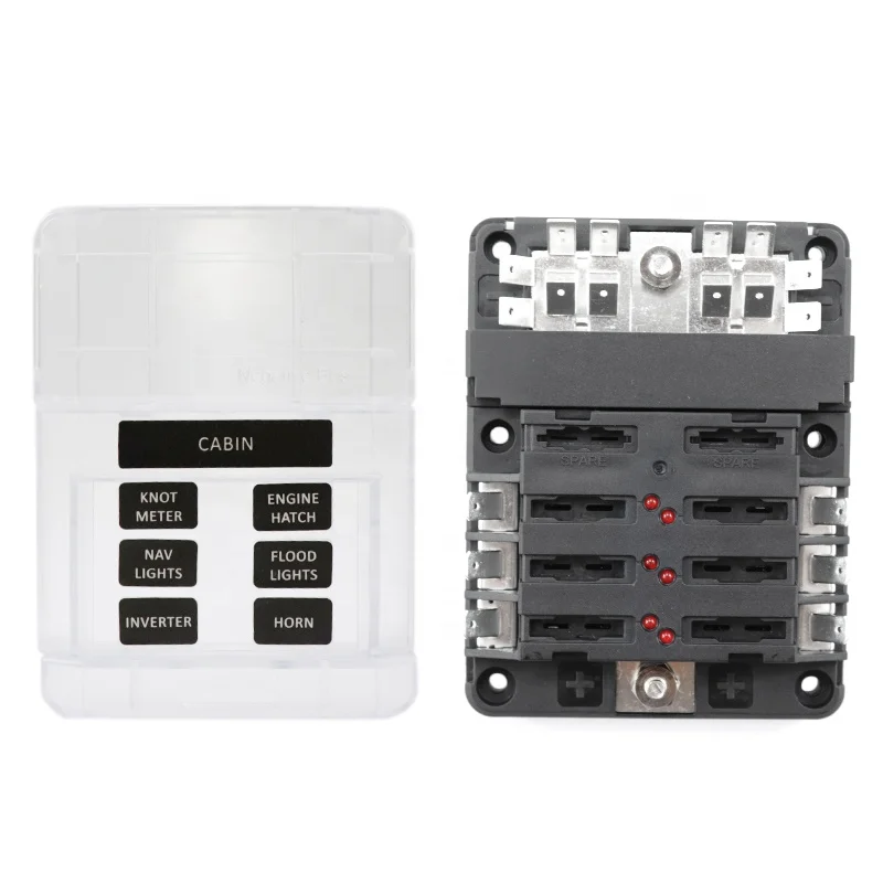 Vehicle Modified Screw Type 6 Way Blade Fuse Block Holder Box With