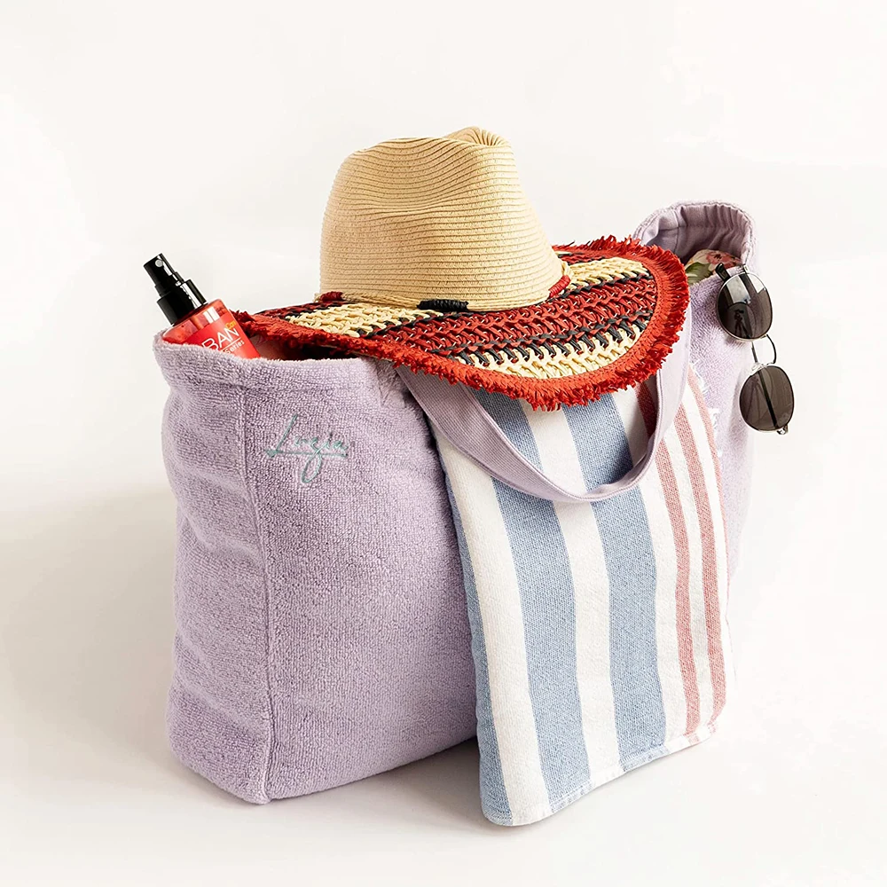 Rosaline Heirloom Print Terry Beach Tote main image 0
