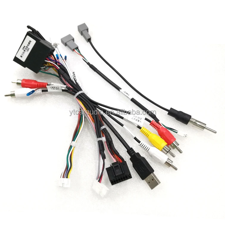 Car Radio 16PIN Android Power Cable With Canbus Box for KIA Sorento Cerato Audio Wiring Harness Adapter