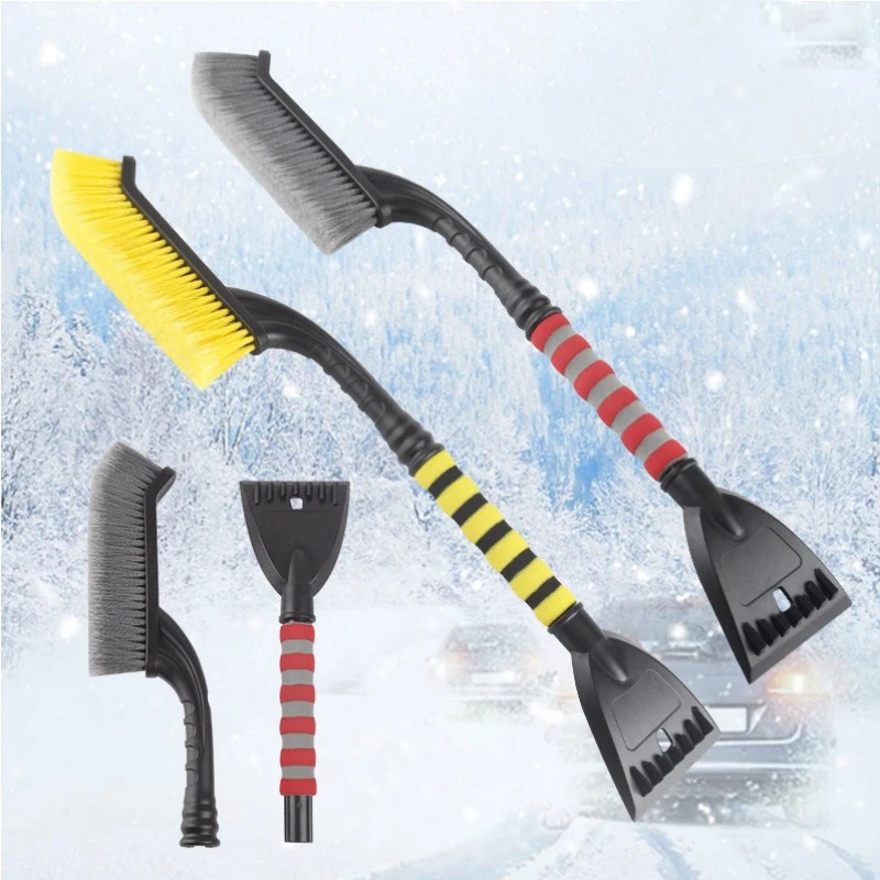 Съемная лопата для снега и скребок 2-в-1 новые зимние автомобильные принадлежности инструмент уборки двойного назначения