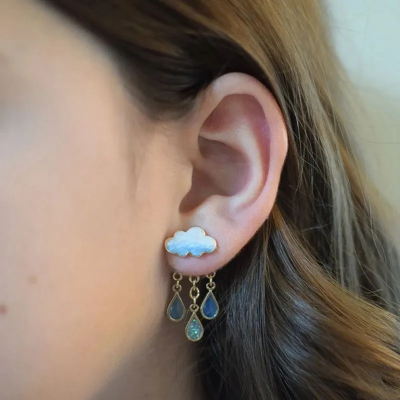 ピアス Rain Drop Earrings Rain drop | レインドロップ | ピアス | &kow leather × brass