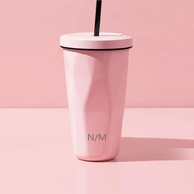 New Product 500ml Wholesale Stainless Steel Insulated Coffee Mug Tumbler Fashion Travel Tumbler with Straw