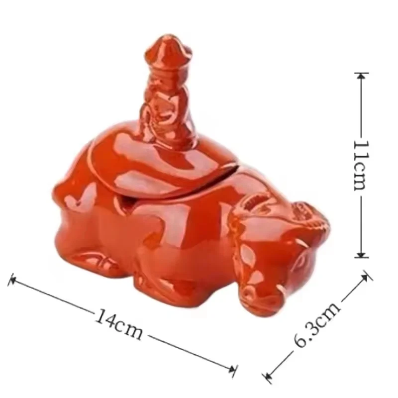 Promotional Creative Ceramic Cigar Ashtray with Lid Cute Crab Design for Office Home Living Room Decoration Ornaments Ash Tray