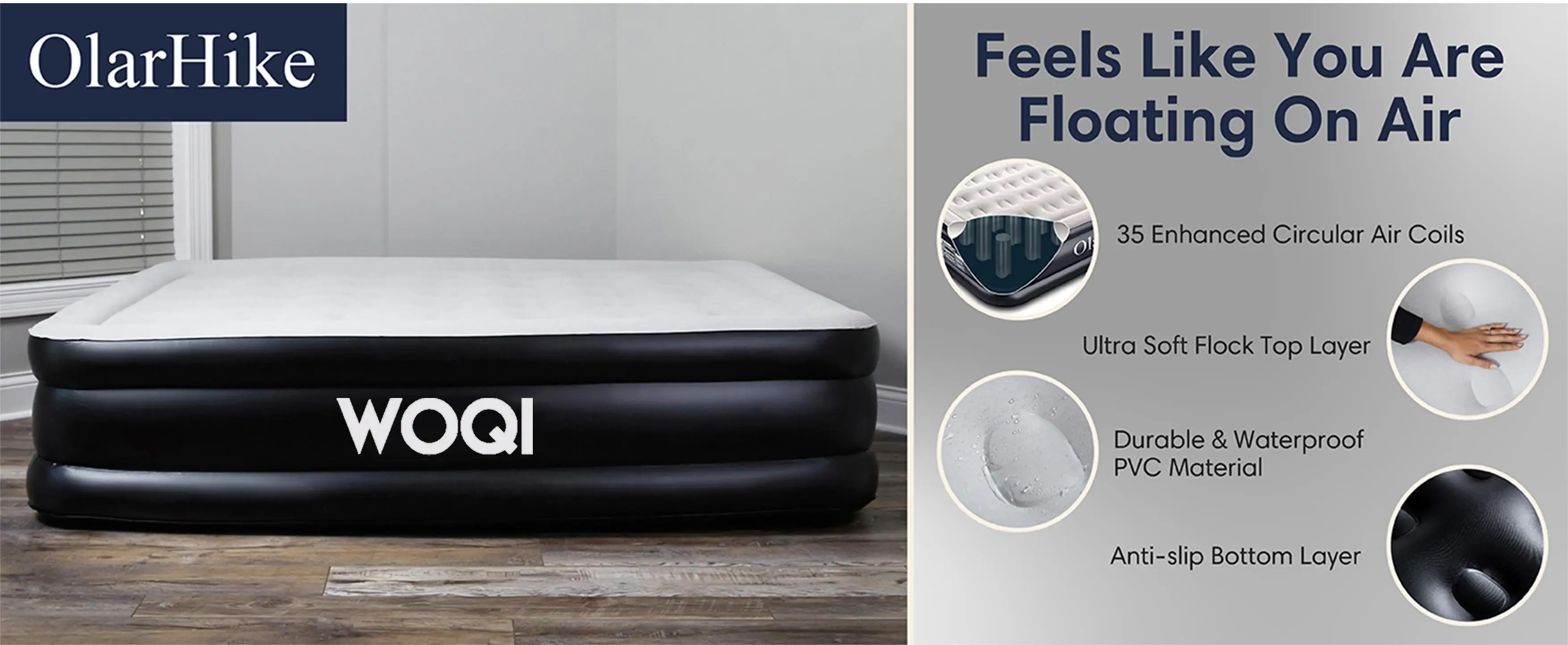 Woqi Fast&easy Inflation/deflation Air Mattress With Built In Pump,18