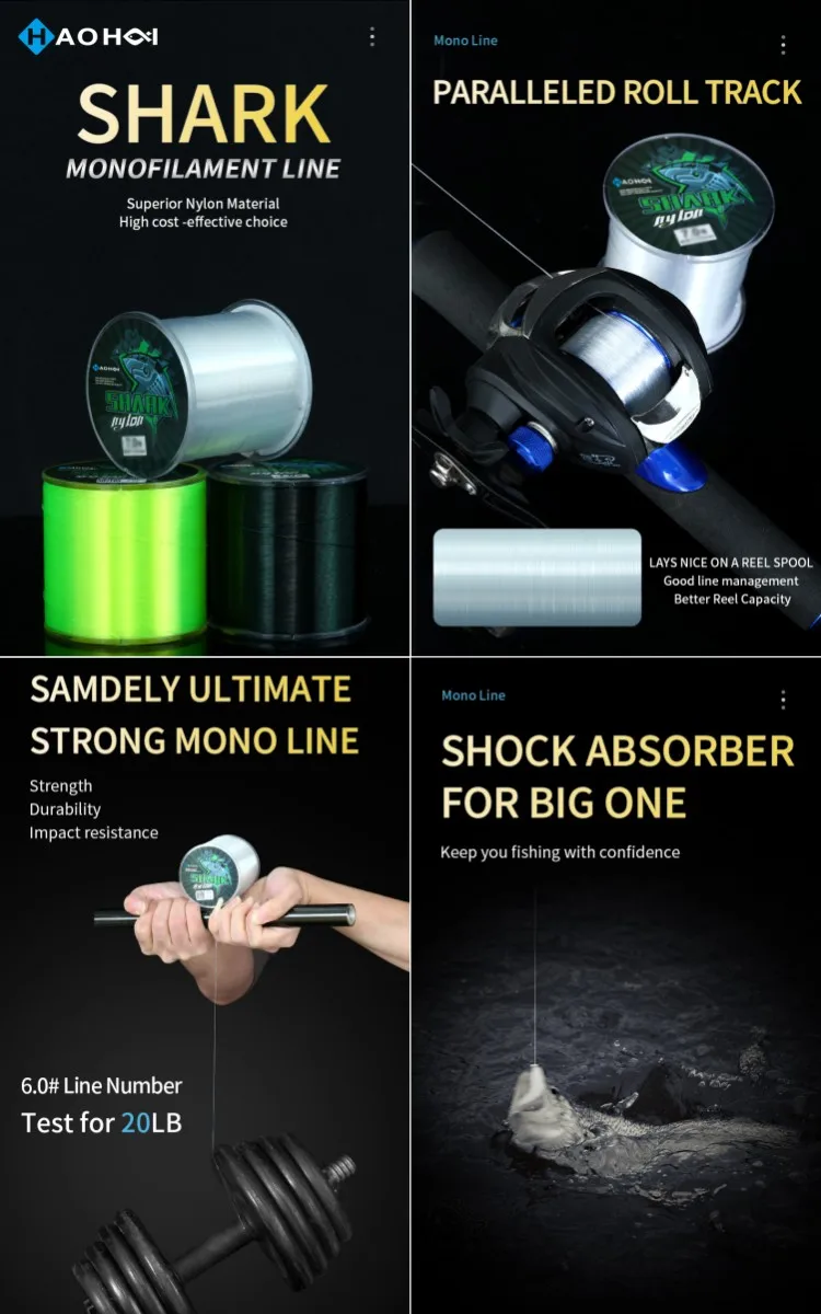 High Quality Cheapest Fishing Line Nylon Japan 500 Meters Multicolor