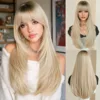 Blonde-frosty temples-golden hair-64cm