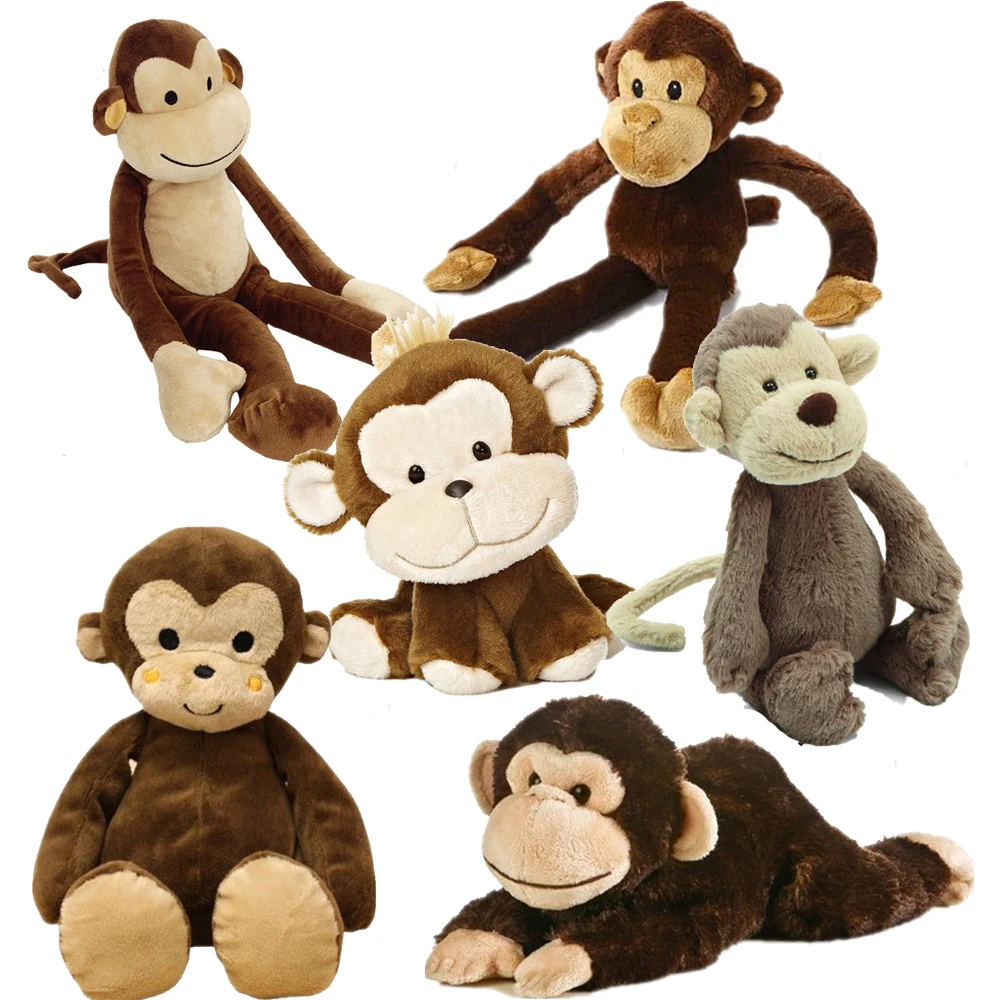 カスタムOEMロゴ付きの可愛いモンキープラッシュトイ31-50cm
