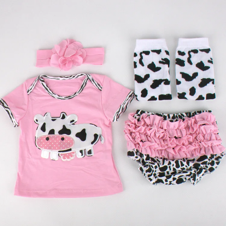 Hot Sale Baby Cute Cow 4-piece Set Baby 