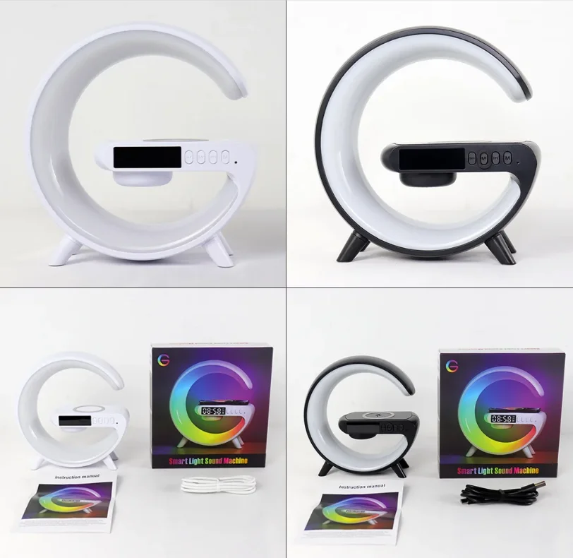 Rgb Lamp With Phone Multi-function 15w 9 In 1 Wireless Fast Charger And ...