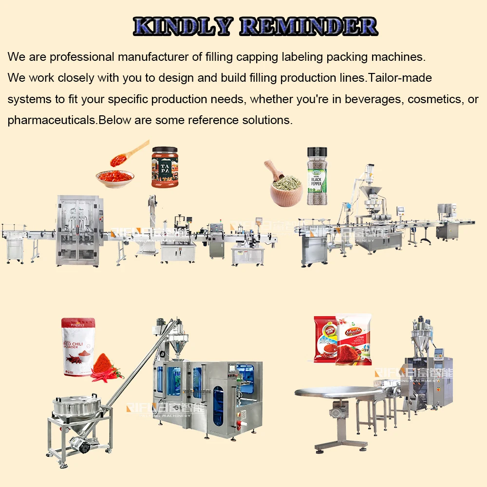 Automatic Seasoning Powder Filling Capping Labeling Production Line Flavoring Powder Bottle Filling Line for Spice Ground Pepper