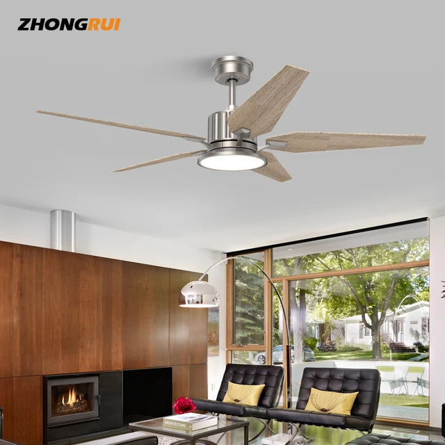 Nordic Decorative  52'' Inch 4 pcs ABS Blade DC Motor Ceiling Fans Light With Remote Control