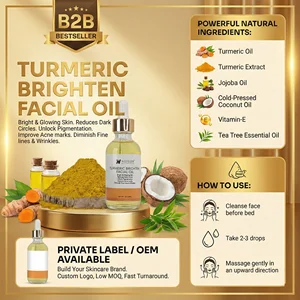 Drop Shipping Turmeric Glowing Products Brand New Whitening Pure Turmeric Facial Oil with High Quality Skin Care Product