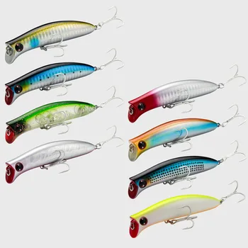 Cheery High Quality 90mm/13g 110mm/16g 8color Artificial Floating Topwater Hard Plastic Popper Floating Minnow 3D Eye Hard Fishi – Minnow – view 4